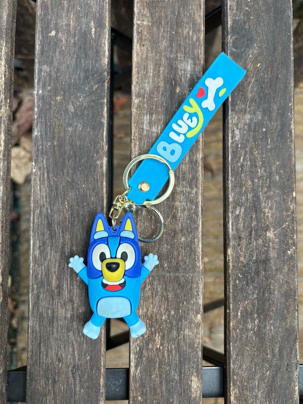 Bluey Silicone Keychain Wristlet - Blue